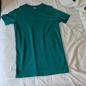 Uniqlo Green Short Sleeve Tee Dress